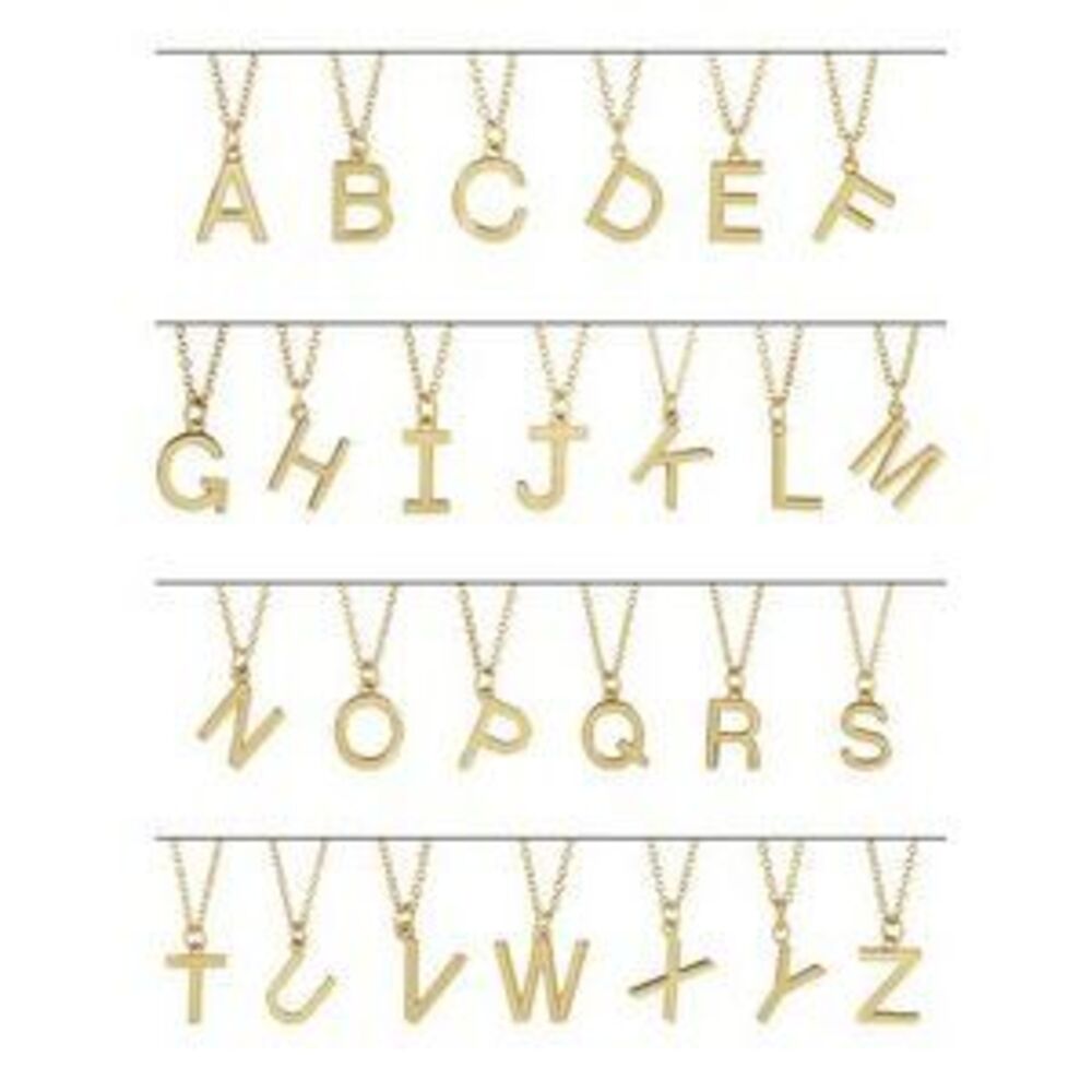 Kazi Luxury 14k Rose Initial E Dangle 18" Necklace View 3